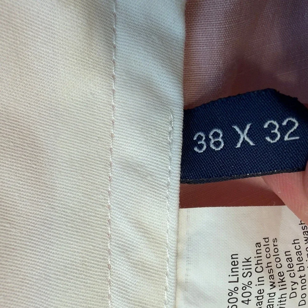 Vineyard Vines Clubhouse Linen Silk Pants Mens 38x32 Pink Summer Golf Preppy
